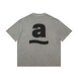 Men T-Shirt Heavy Retro Distressed All-Matching