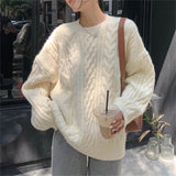 Women Pullover Sweater Vintage Loose Knit