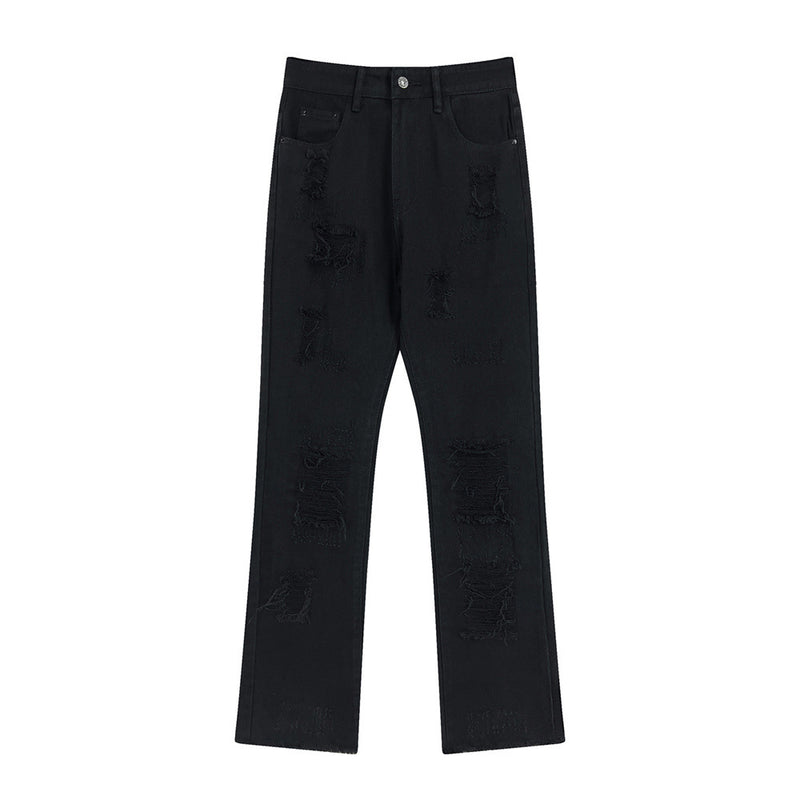 Men Jeans Ripped Frayed Casual Slim Fit All-Matching
