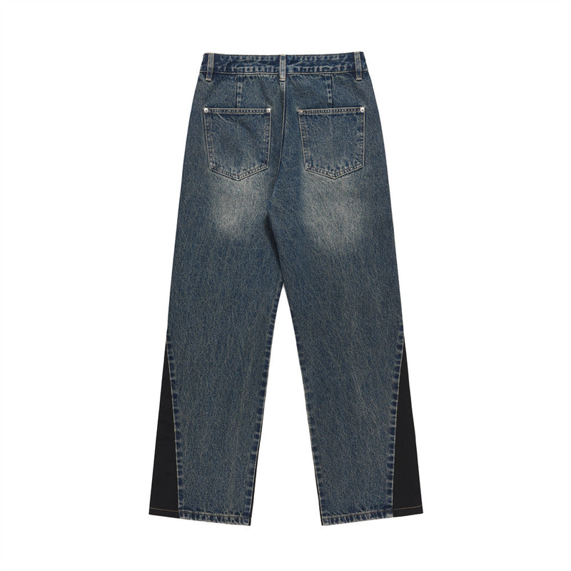 Men Jeans Stitching Trendy Leisure