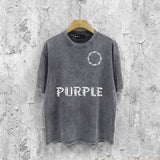 Purple Brand Distressed T Shirts Short Sleeve