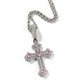 Jewelry Hip Hop Cross Diamond Pendant Necklaces Vintage St. Valentine's Crosses Spectrum Egypt Pieces Necklaces