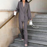 Women Co-Ords Fall Winter Coat Trousers
