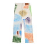 Men Jeans Graffiti Personality Design Loose