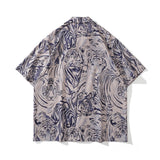 Short Sleeve Shirt Loose Beach Printed Shirt
