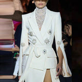 Women Haute Couture Skirt Ladies Fashion Beads Rhinestones