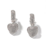 Earrings Hip Hop Zircon Love Shaped Earrings St. Valentine's Royalty