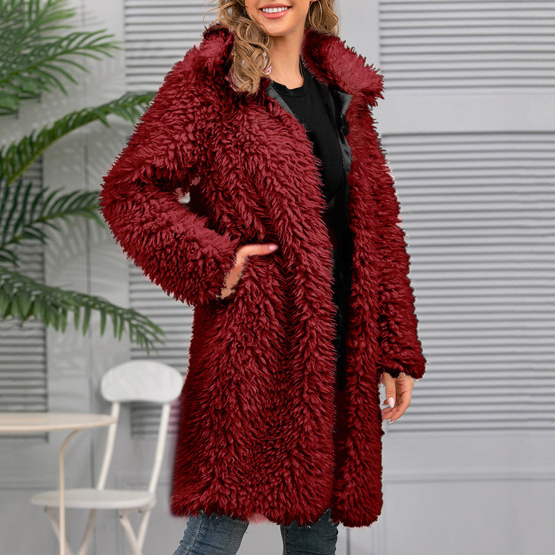Women Fur Jacket Fashion Plush Coat