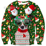 Black Christmas Sweater 3D Printed Christmas Series round Neck Sweater