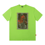 Men T-Shirt Cartoon Creative Printing Loose