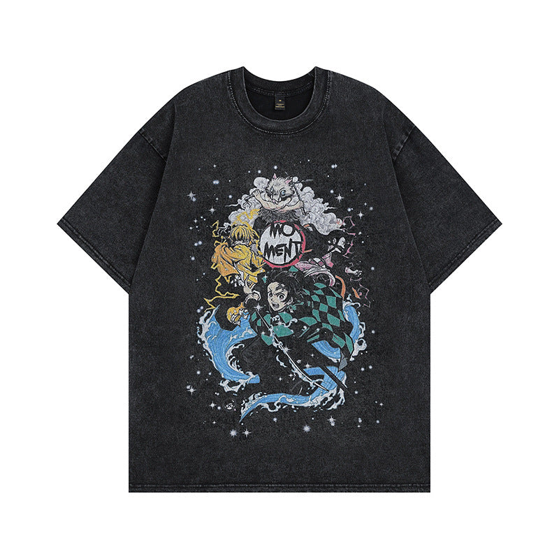 Men T-Shirt Cartoon Retro
