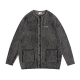 Women Jackets Vintage Distressed Knitted Cardigan Vibe Idle Style