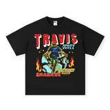 Vintage T-shirts BREAKSILENCE Washed and old printed short-sleeved T-shirts