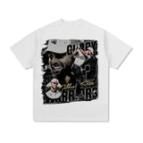 Stephen Curry Curry Short Sleeve Old NBA American Star Print