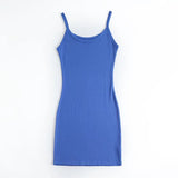 Women Dresses Stretch Slim Solid Color Slip Dress