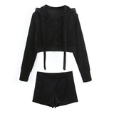 Women Hoodie Hot Girl Velvet Body-Hugging Suit