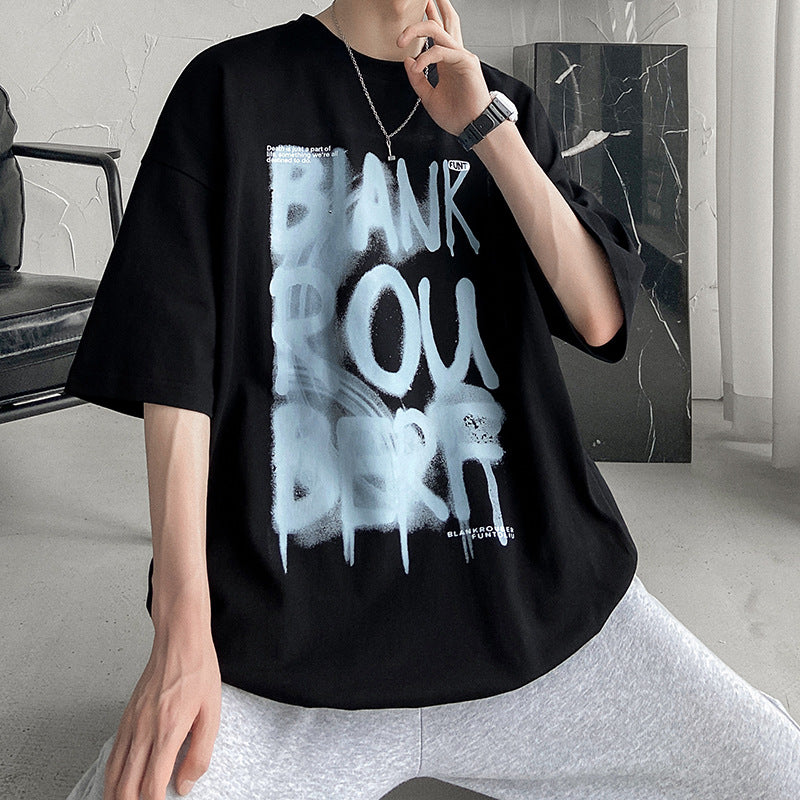 Men T Shirt Summer Loose All-Matching