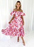 Women Dress Fashion Puff Sleeve Dress