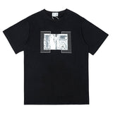 C.e t shirts creative character frame pattern round neck pullover short sleeve for men and women