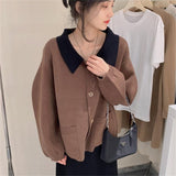 Women Knitted Cardigan Vintage Loose Soft Sweater