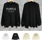 Purple Brand Long Sleeve T-Shirt Fashion Loose Long Sleeve Top