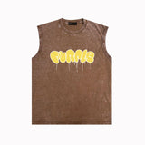 Purple Brand Distressed Tank T Shirts Distressed Sleeveless T-shirt Vest