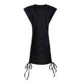 Women Dresses Sexy Drawstring Dress Summer