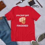 You Just Got Fingered Funny Meme TShirt Ironic Shirt Weirdco