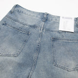 Men Jeans Stitching Casual Loose