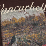 Men Sweater Oil Painting Landscape Printing Crew Neck Sweater