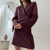 Women Co-Ords Suit Cropped Coat Top