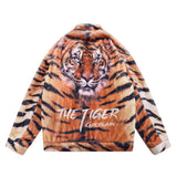 Men Cotton Mixed Jacket Coat Printed Plush Cotton Coat Jacket Loose Cotton Coat Winter Warm