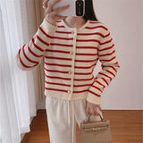 Women Knitted Cardigan Soft Short Sweater