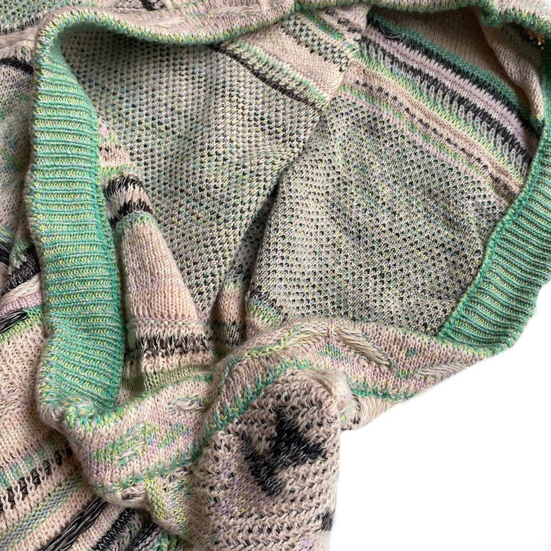 Kapital Sweater Vintage Hida Hehong Contrast Color Retro Ethnic Style Portrait Knitting Crew Neck Pullover Sweater