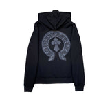 CHH Chrome Heart Hoodie Crowe cotton terry zip-up cardigan hooded sweater