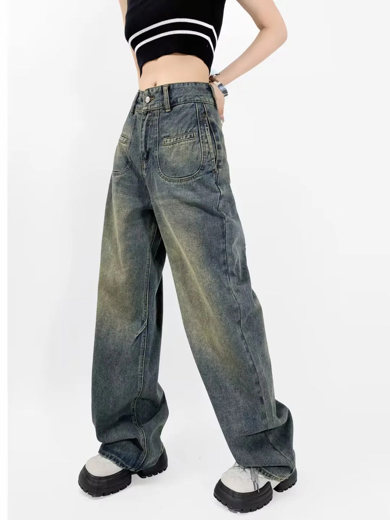 Women Jeans Retro All-Matching Loose Casual