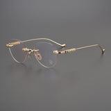 CHH Chrome Hearts Glasses Frameless Pure Titanium Glasses Frame Personalized Business