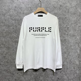 Purple Brand Long Sleeve T-Shirt Fashion Loose Long Sleeve Top
