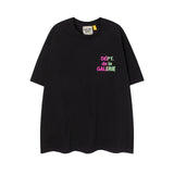 Gallery Dept T Shirts Trendy Summer High Street Star Men's Wear Gallery Dept Letter Color Matching Loose T-shirt