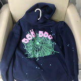 Sp5der Hoodie Puff Print Clarksons Same Loose