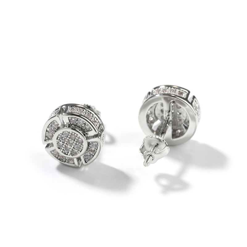 Earrings Rhinestone Round Earrings