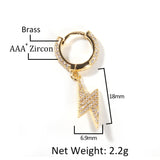 Earrings Zircon Lightning Pendant Earrings Spectrum