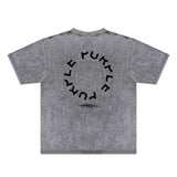 Purple Brand Distressed T Shirts Short Sleeve