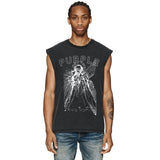 Purple Brand Distressed Tank T Shirts Distressed Sleeveless T-shirt Vest
