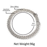 Bracelet Cuban Chain Necklace Alloy Full Diamond Hip Hop Rap St. Valentine's Spectrum