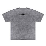 Purple Brand Distressed T Shirts Short Sleeve