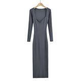 Women Dresses French Knitted Dress Sexy Temperament