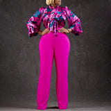 Women Jumpsuit Autumn and Winter Loose plus Size Casual Printing