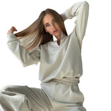 Women Co-Ords Suit V-neck Autumn and Winter