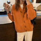 Women Knitted Cardigan Loose Slimming Elegant Knitwear